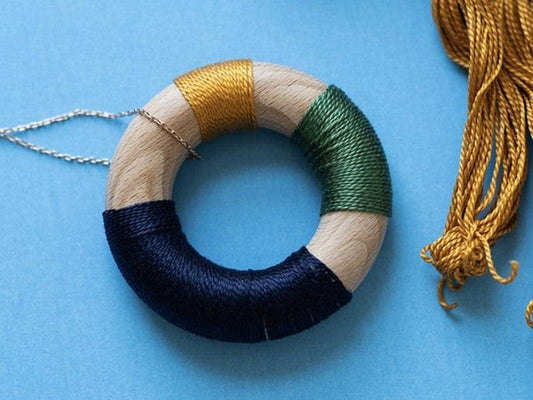 Color Blocking Ring Necklace - Cara & Co Craft Supply