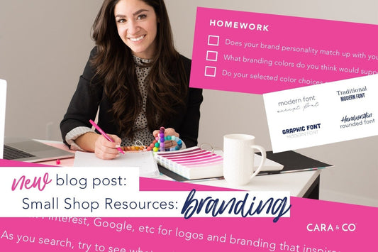 Small Shop Resources: Branding - Cara & Co Craft Supply
