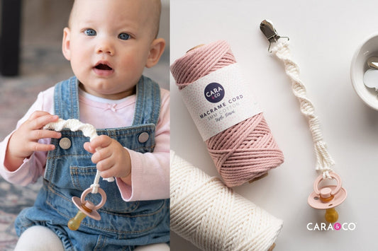 Tutorial: Macrame Pacifier Clip - Cara & Co Craft Supply