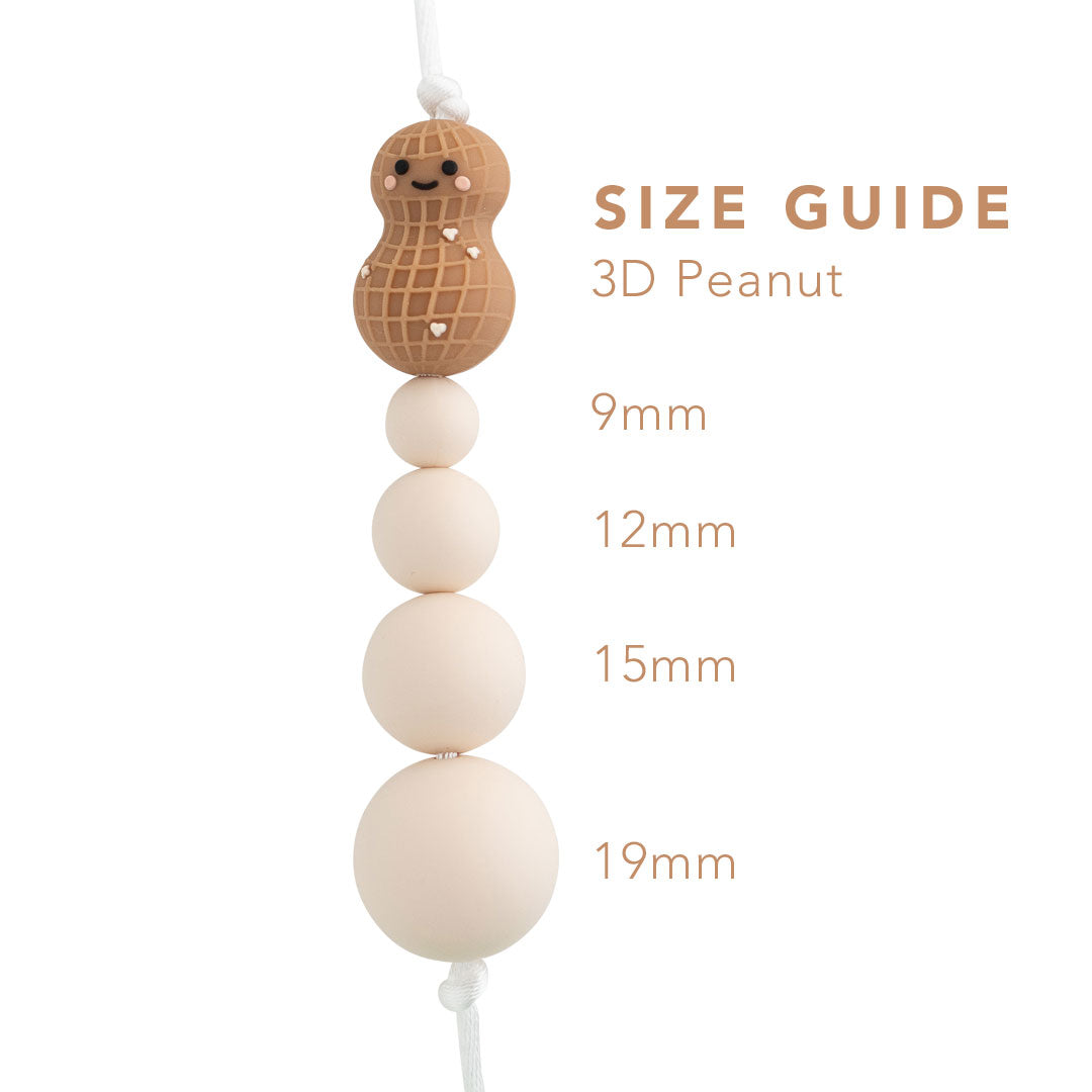 3D Peanut Silicone Focal Beads