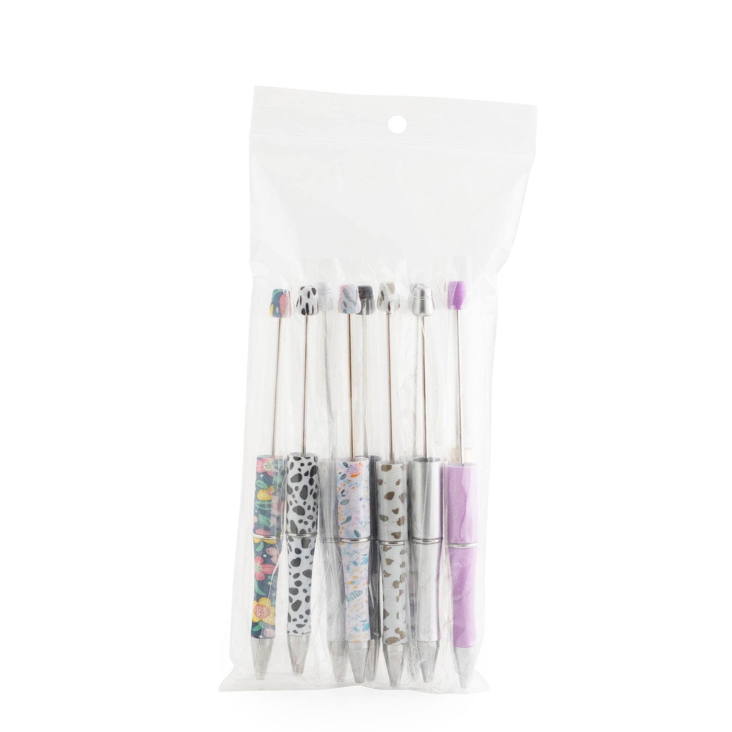 Printed Assorted Beadable Pen Packs Silicone Beads