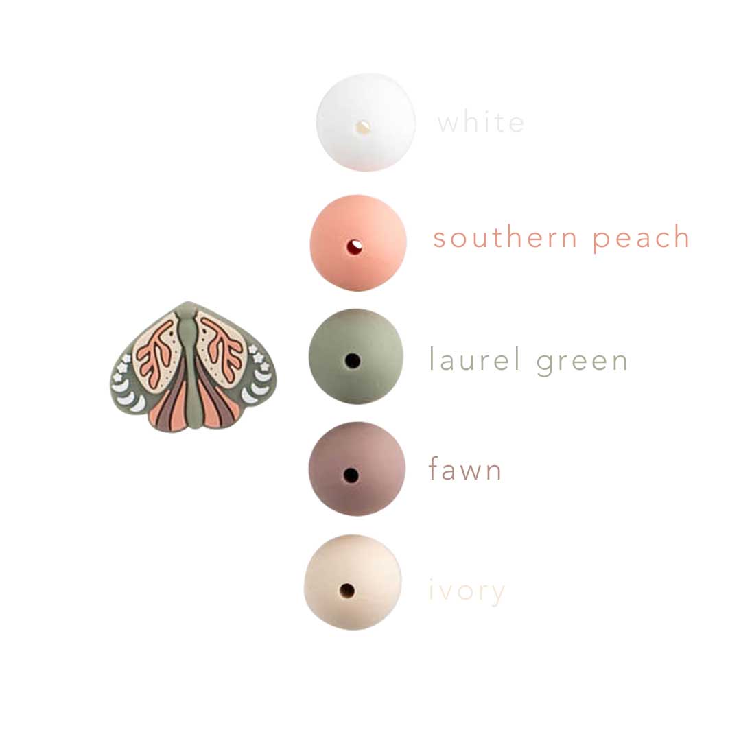 Boho Moth Silicone Focal Beads