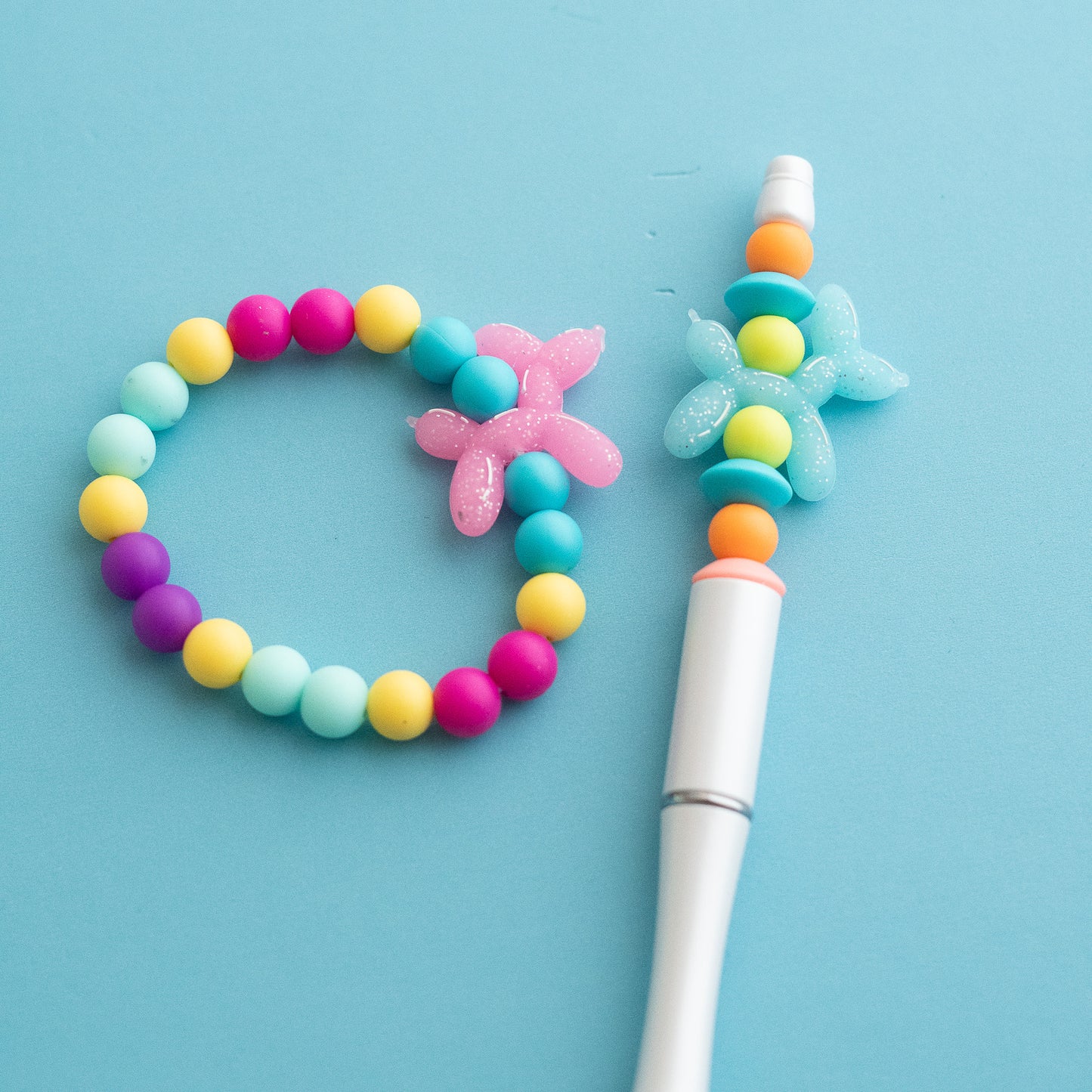 3D Balloon Dog Silicone Focal Bead from Cara & Co Crafting Suppy