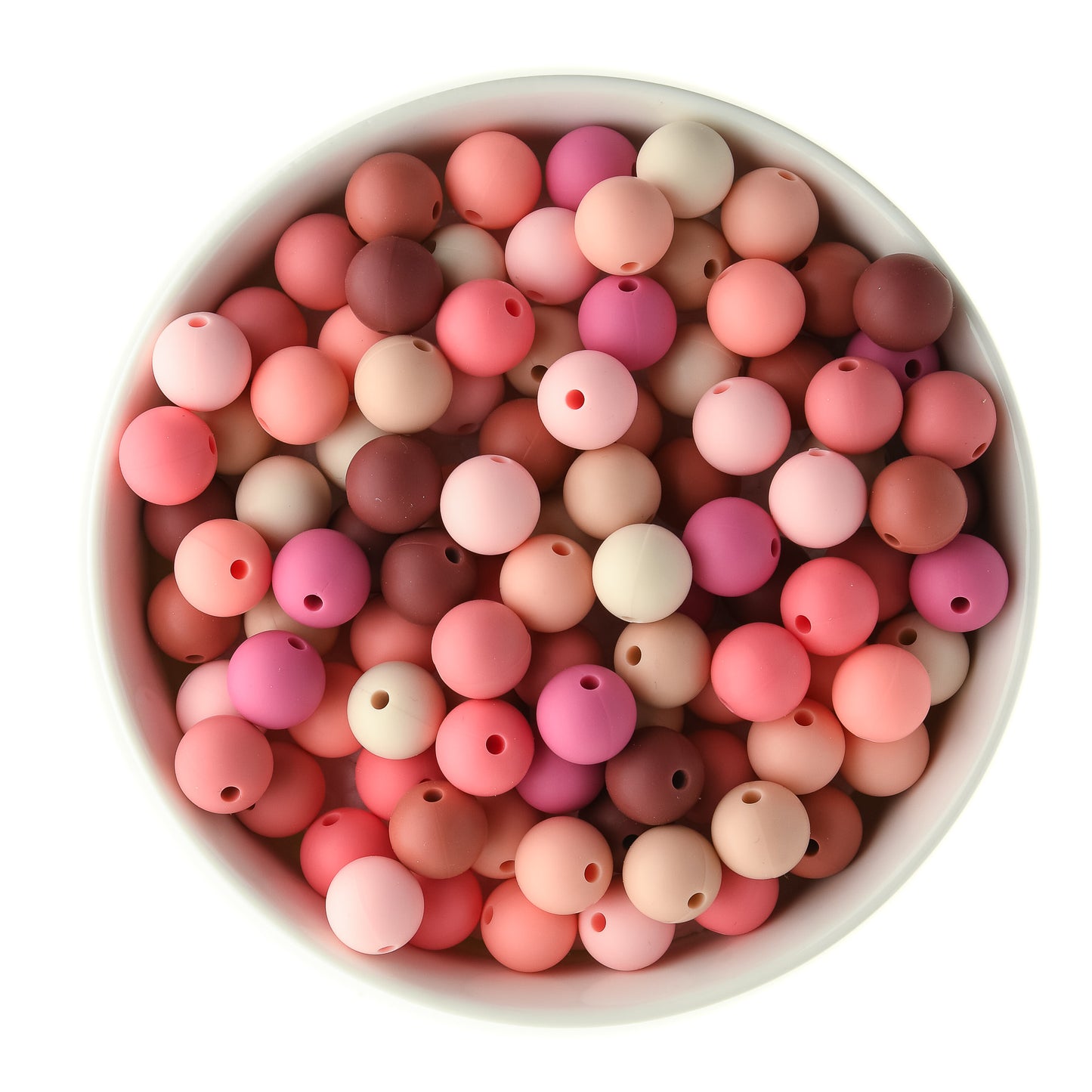 Blushing Tones 12mm Round Silicone Bead Packs