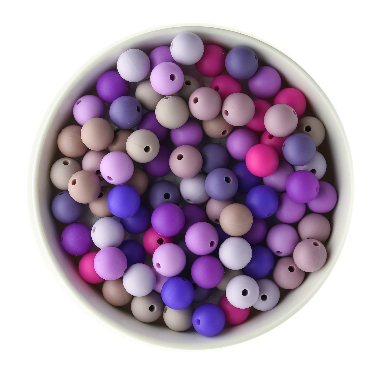 Purple Haze 12mm Round Silicone Bead Packs