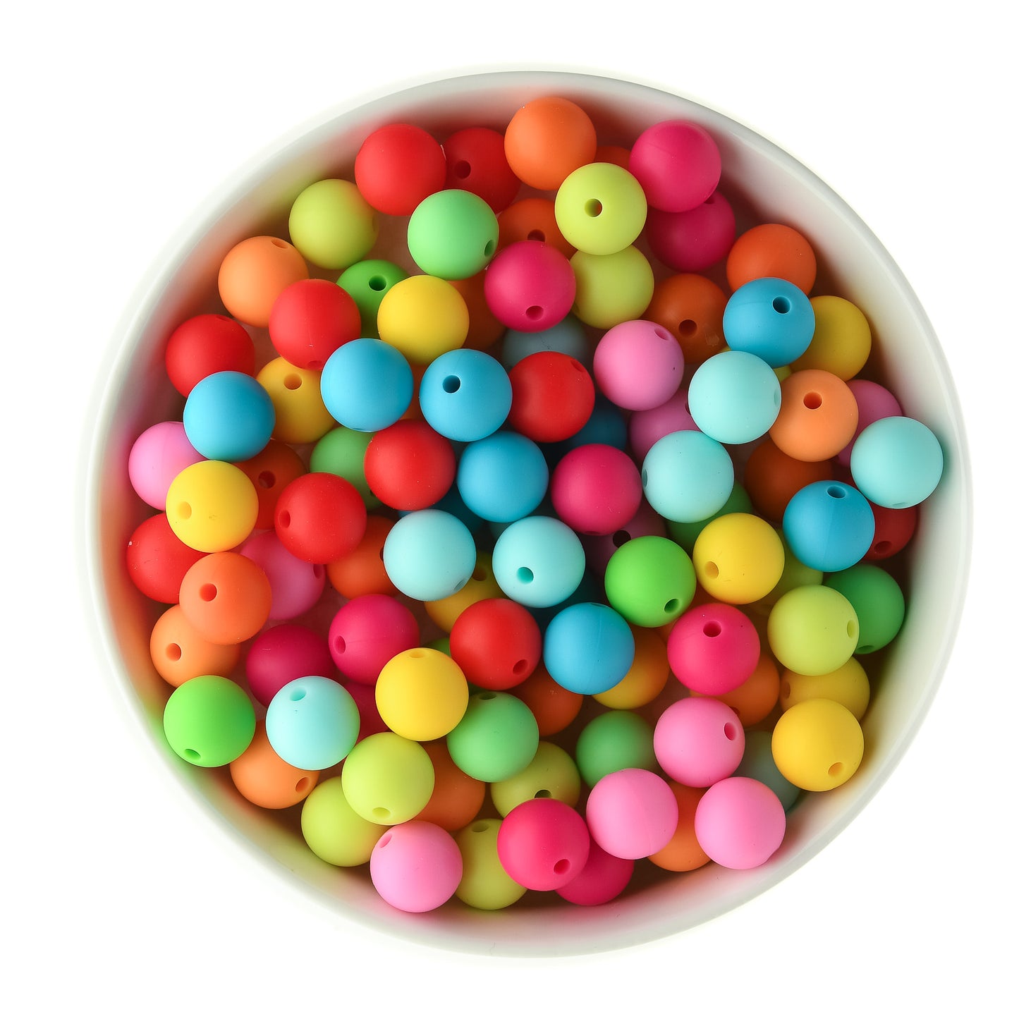 Rainbow Brights 12mm Round Silicone Bead Packs