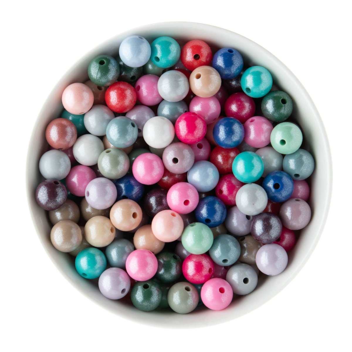 Silicone Round Beads 12mm Opal from Cara & Co Craft Supply