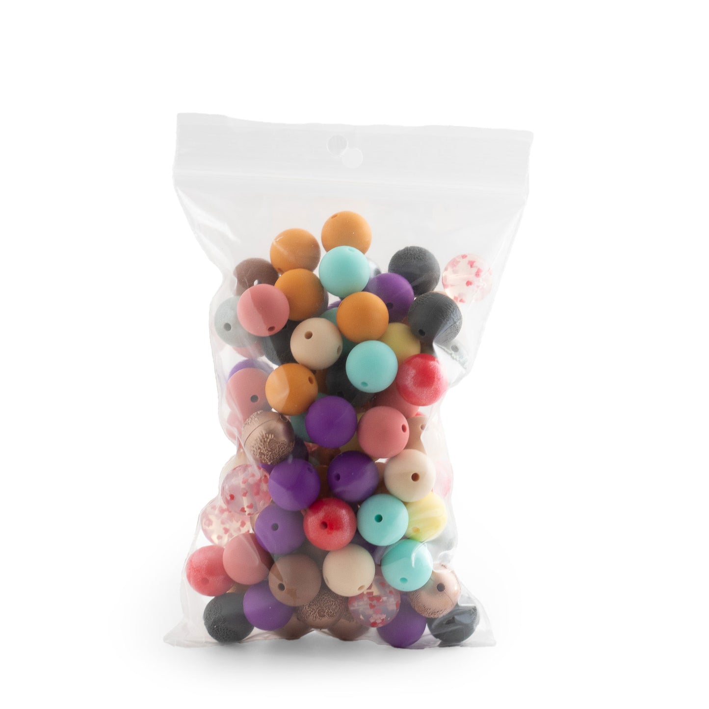 15mm Round Surprise Bag mixed silicone beads
