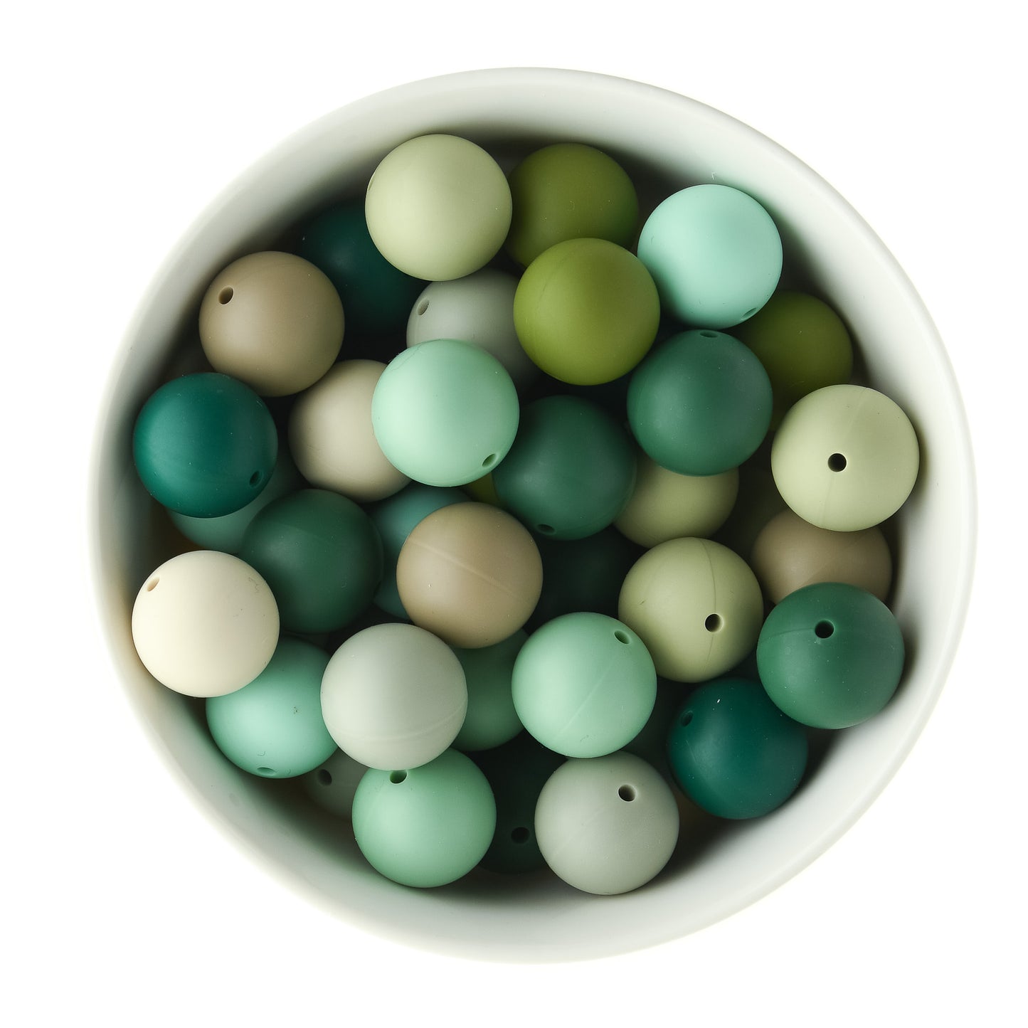 Green Envy 19mm Round Silicone Bead Packs