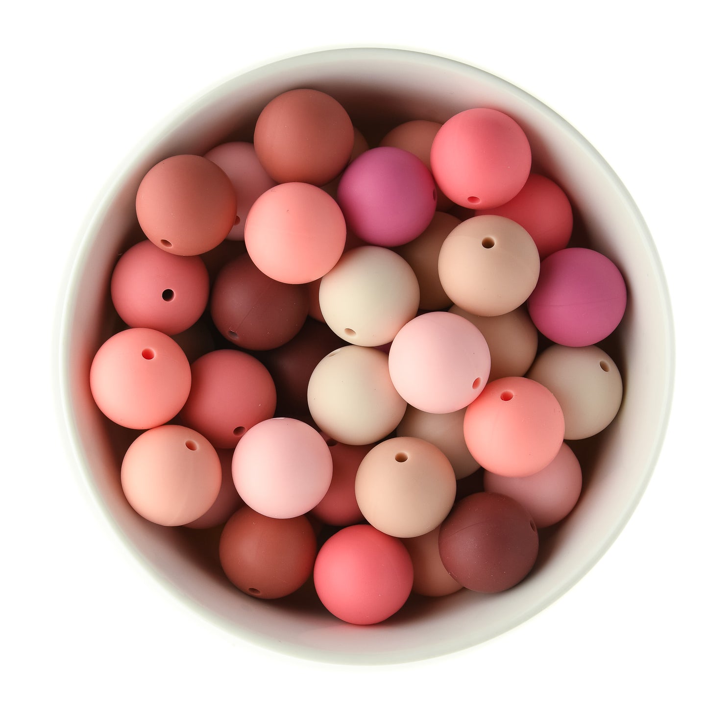 Blushing Tones 19mm Round Silicone Bead Packs