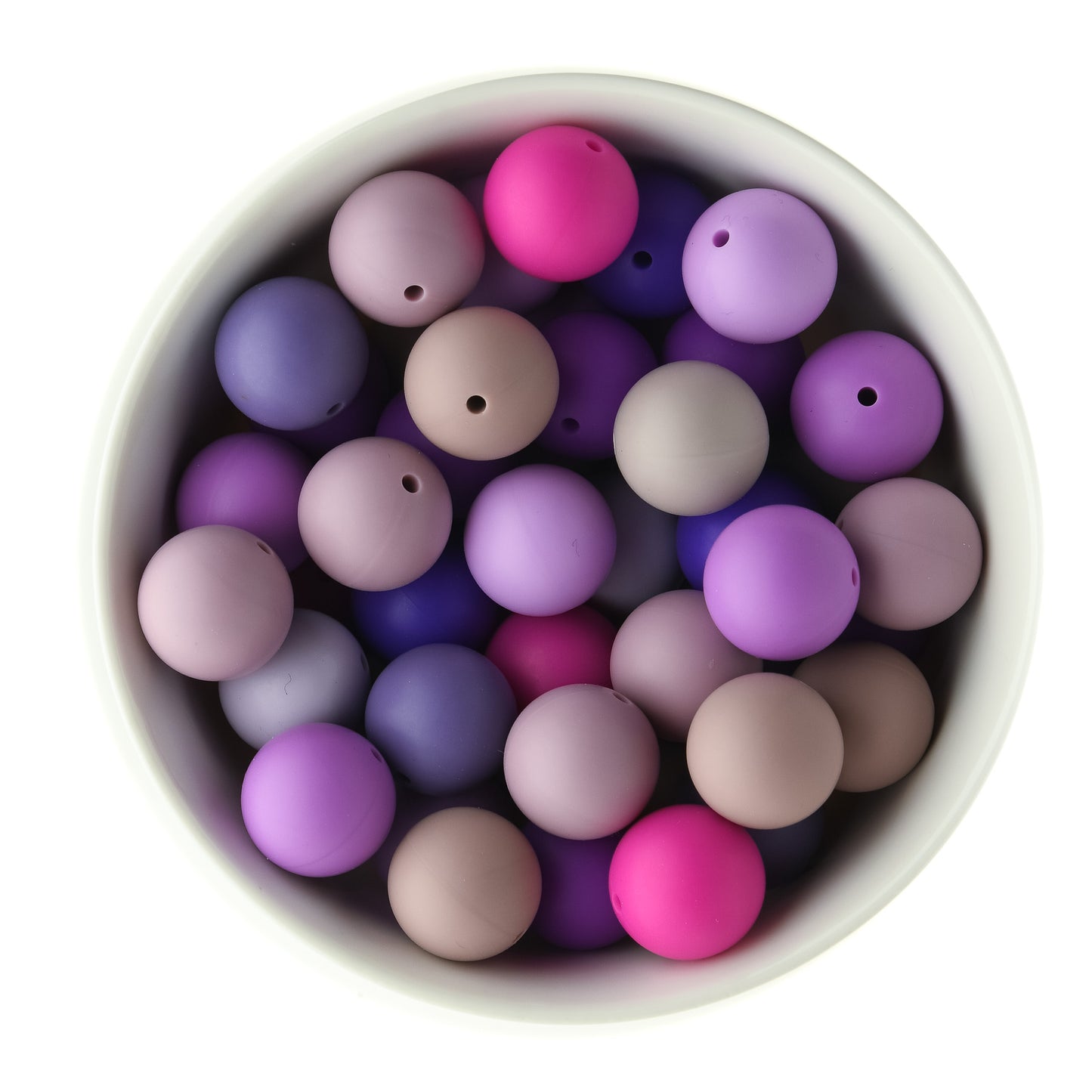 Purple Haze 19mm Round Silicone Bead Packs