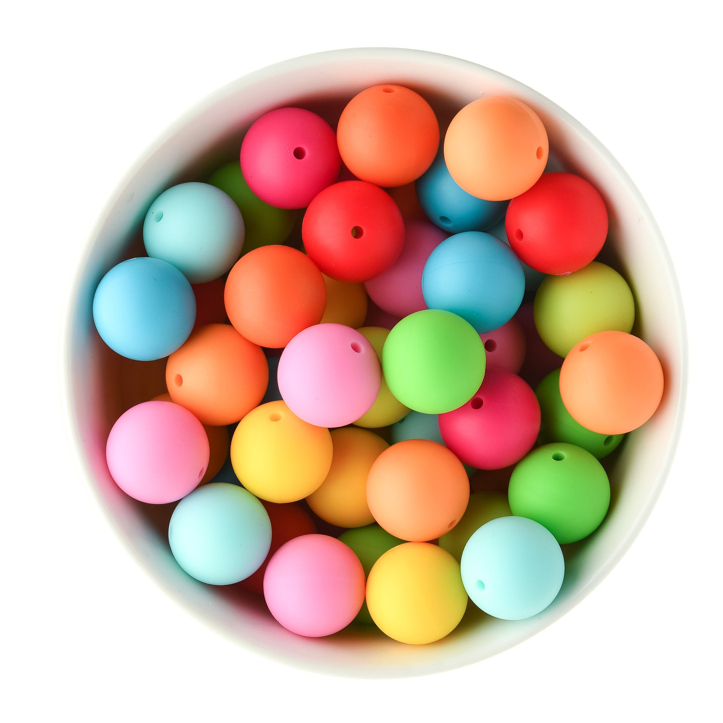 Rainbow Brights 19mm Round Silicone Bead Packs