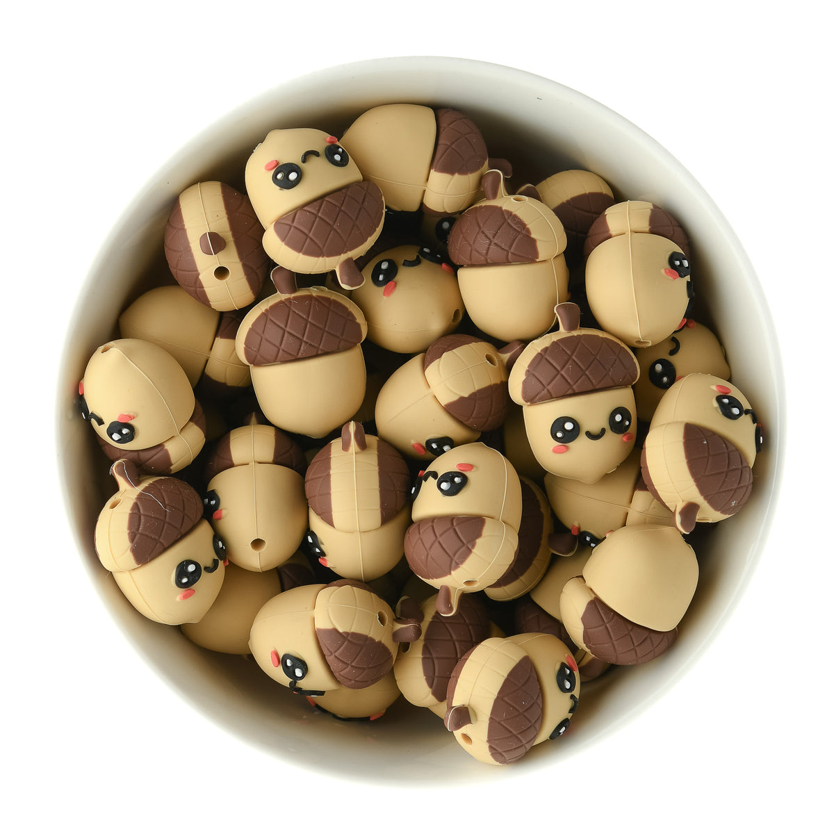3D Acorn Silicone Focal Bead for Silicone bead crafting from Cara & Co Craft Supply