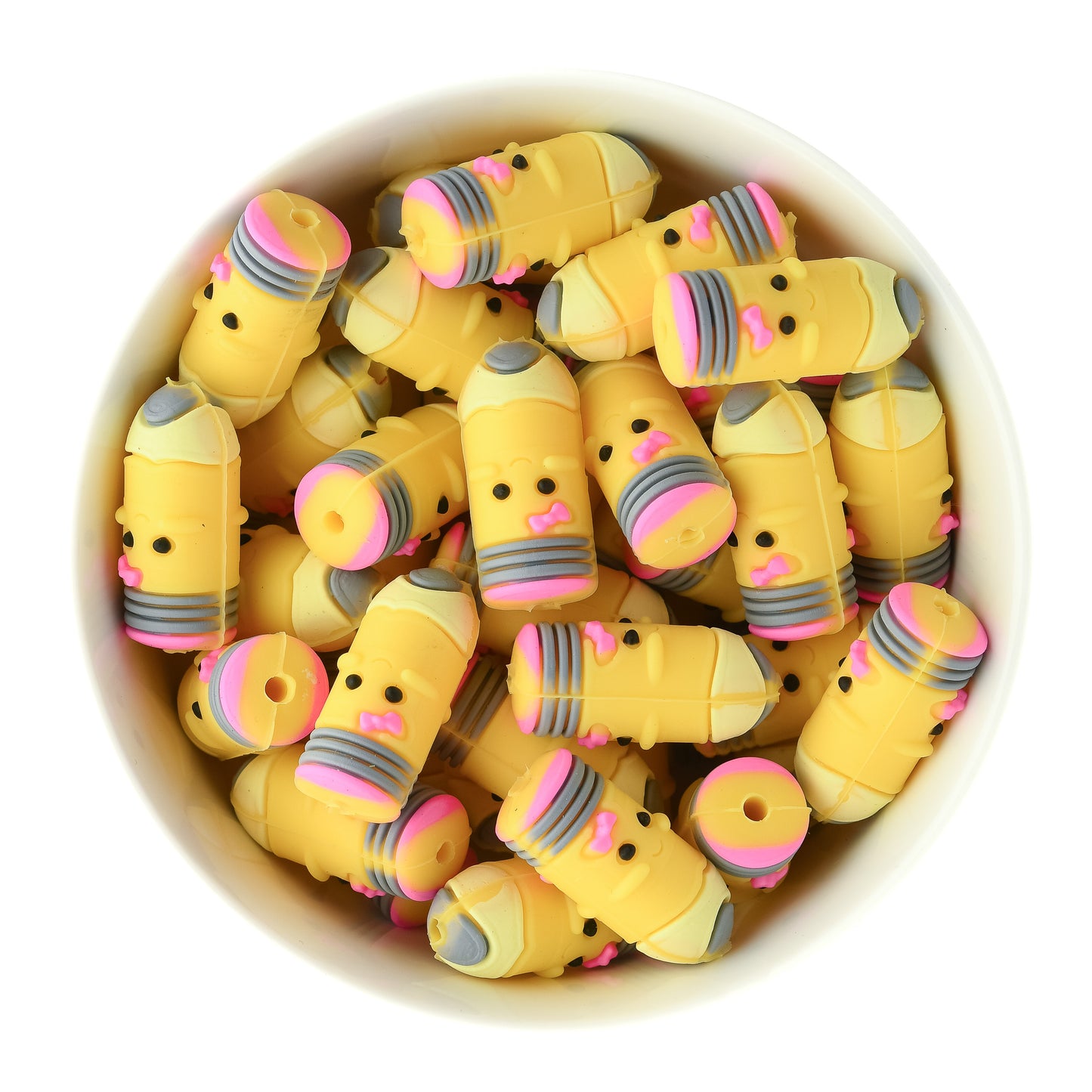3D Pencil Silicone Focal Bead for silicone bead crafting from Cara & Co