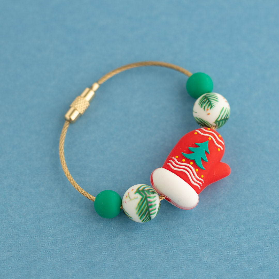 Silicone Focal Beads 3D Mitten from Cara & Co Craft Supply