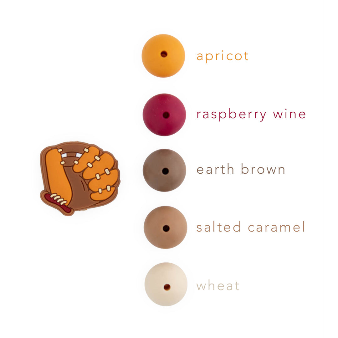 Silicone Focal Beads Baseball Glove from Cara & Co Craft Supply