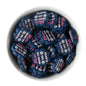 Silicone Focal Beads Bloom Where Planted Navy Peony from Cara & Co Craft Supply
