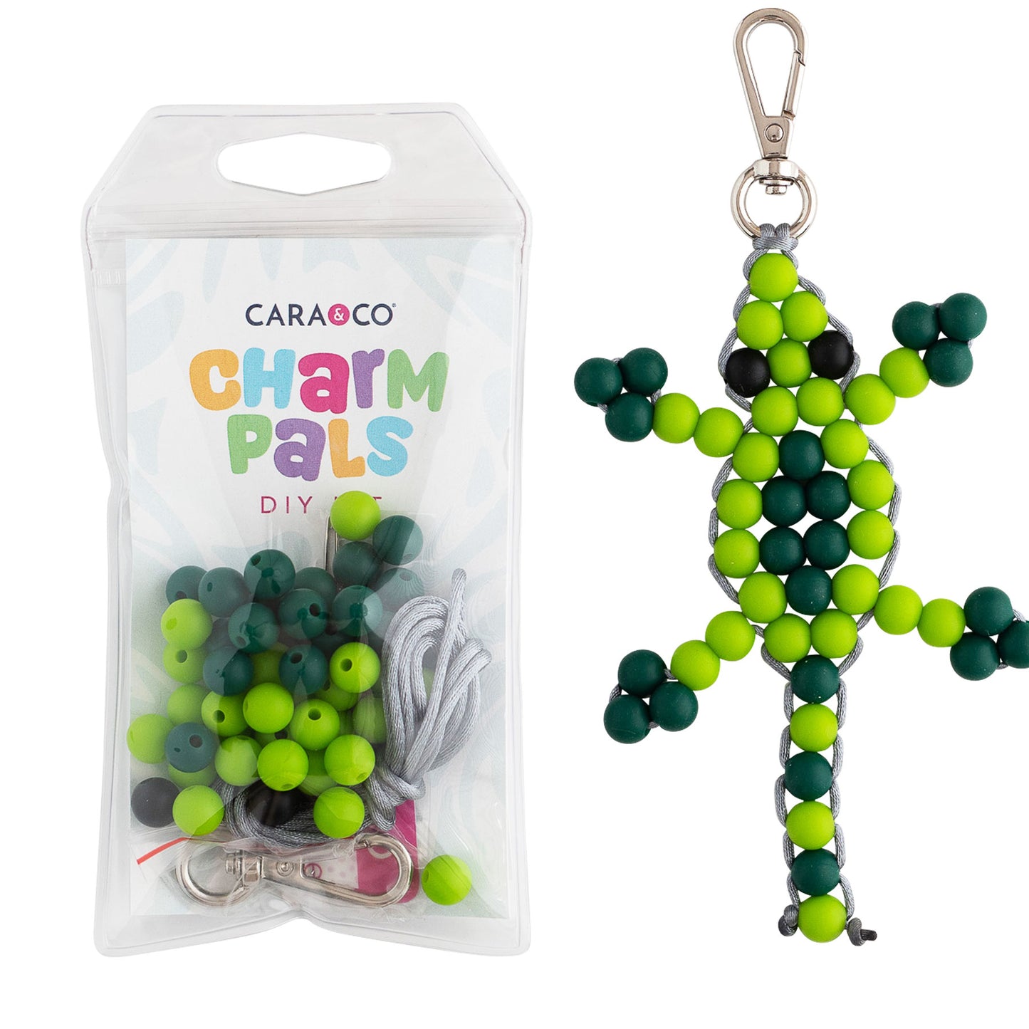 Wiggly Gecko Charm Pals DIY Kits with Silicone beads