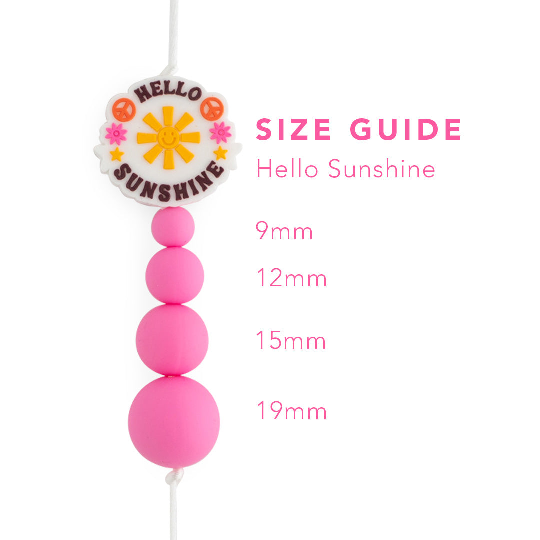 Silicone Focal Beads Hello Sunshine from Cara & Co Craft Supply