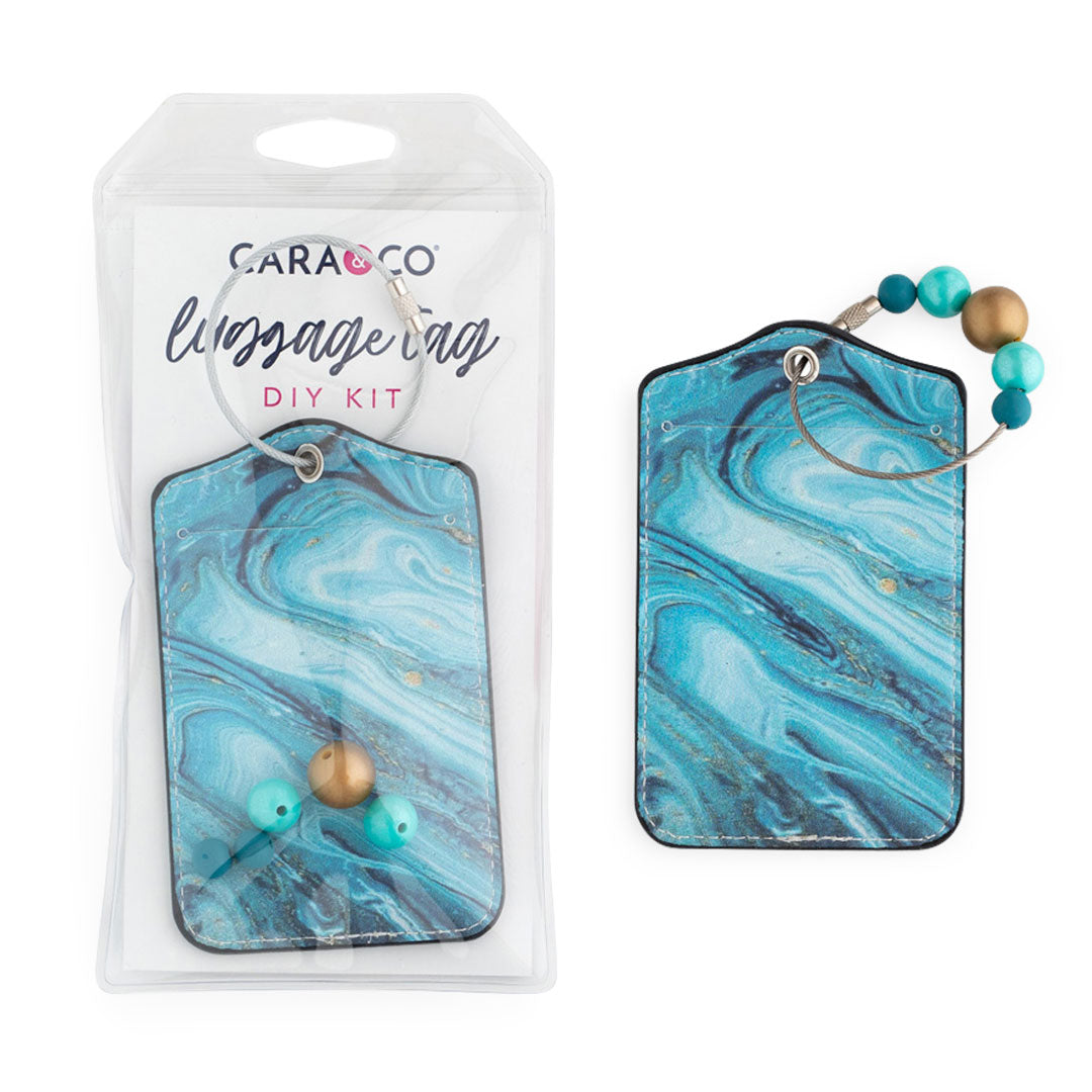 Luggage Tag DIY Kit Ocean Waves from Cara & Co Craft Supply