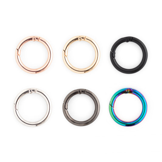 Key Rings Premium O-Ring Spring Clips 28mm from Cara & Co Craft Supply