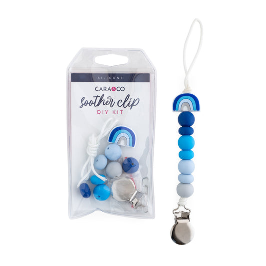 Silicone DIY Kits Blue Skies Pacifier Clip from Cara & Co Craft Supply