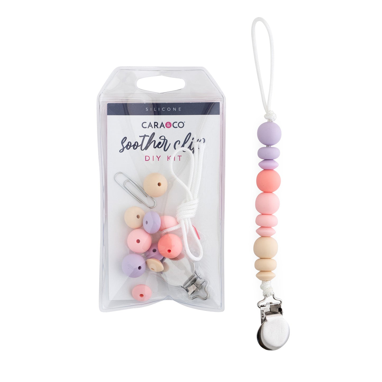 Silicone DIY Kits Morning Glory Pacifier Clip from Cara & Co Craft Supply