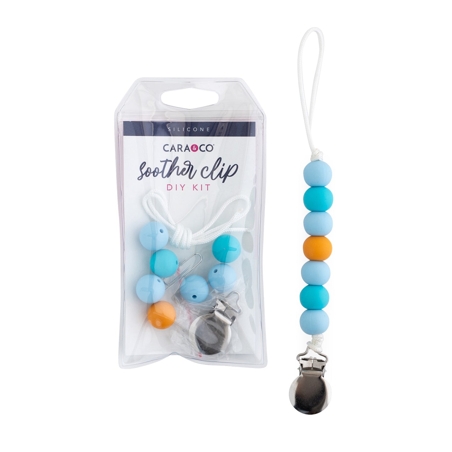 Silicone DIY Kits Sunny Skies Pacifier Clip from Cara & Co Craft Supply