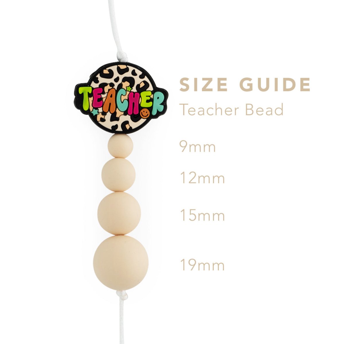 Silicone Focal Beads Teacher from Cara & Co Craft Supply