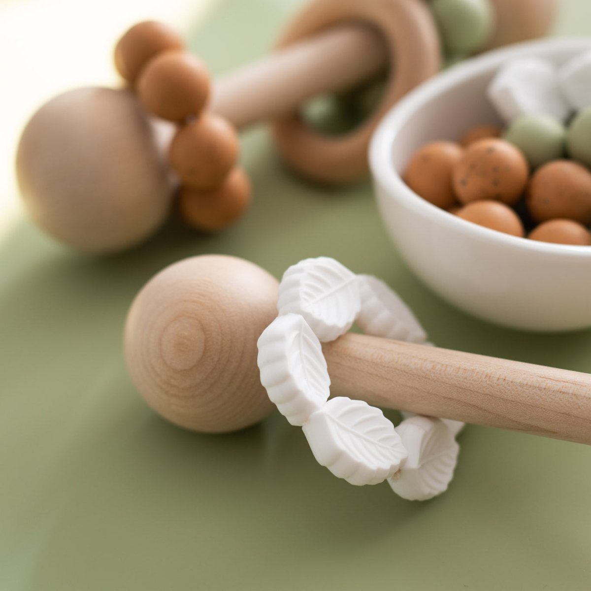 Silicone Beads - Elm Leaves - Cara & Co