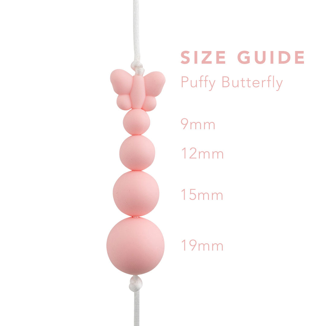3D Puffy Butterfly Silicone Focal Beads