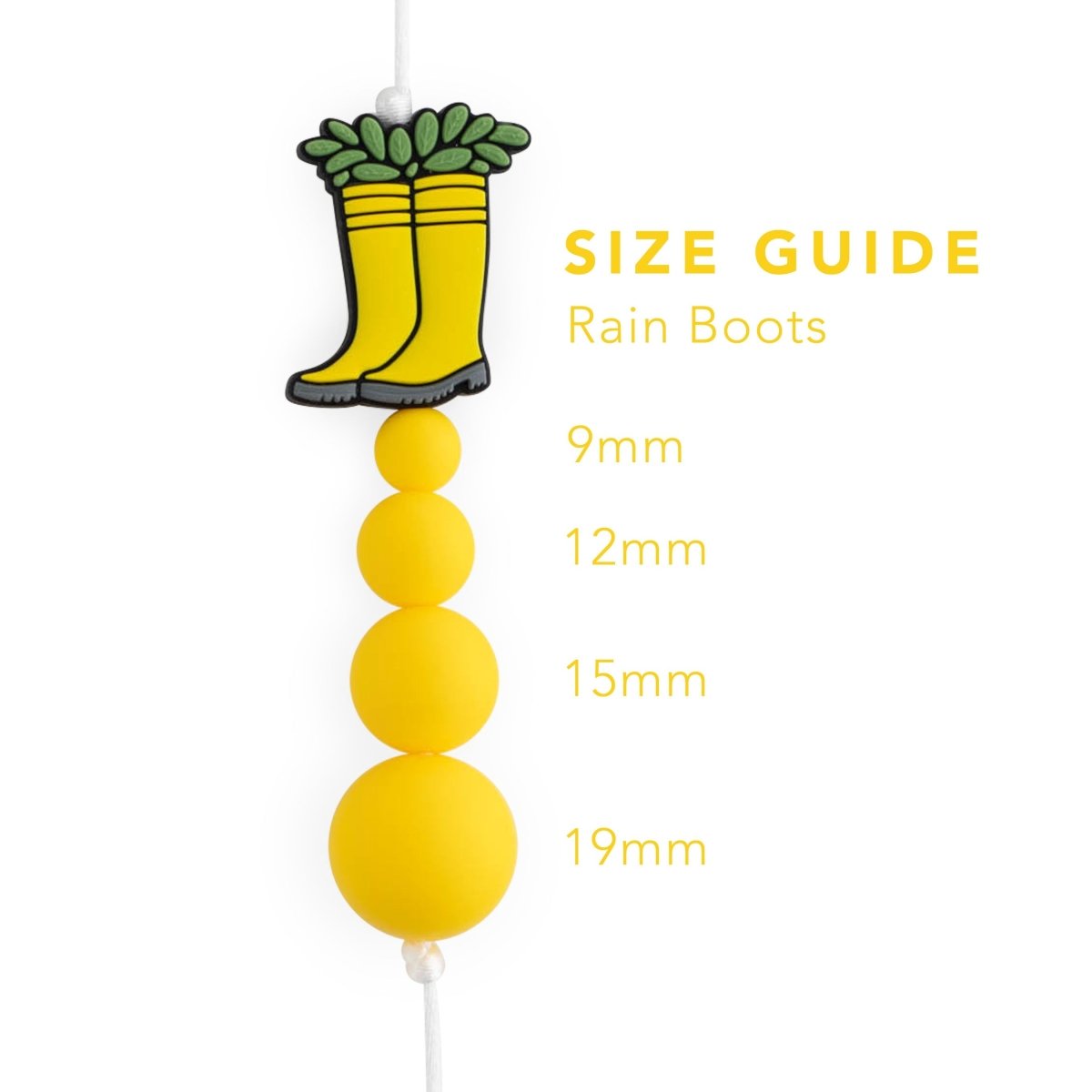 Rain Boot Silicone Focal Beads