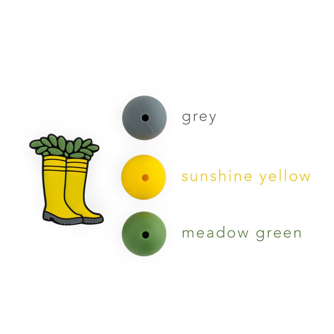 Rain Boot Silicone Focal Beads