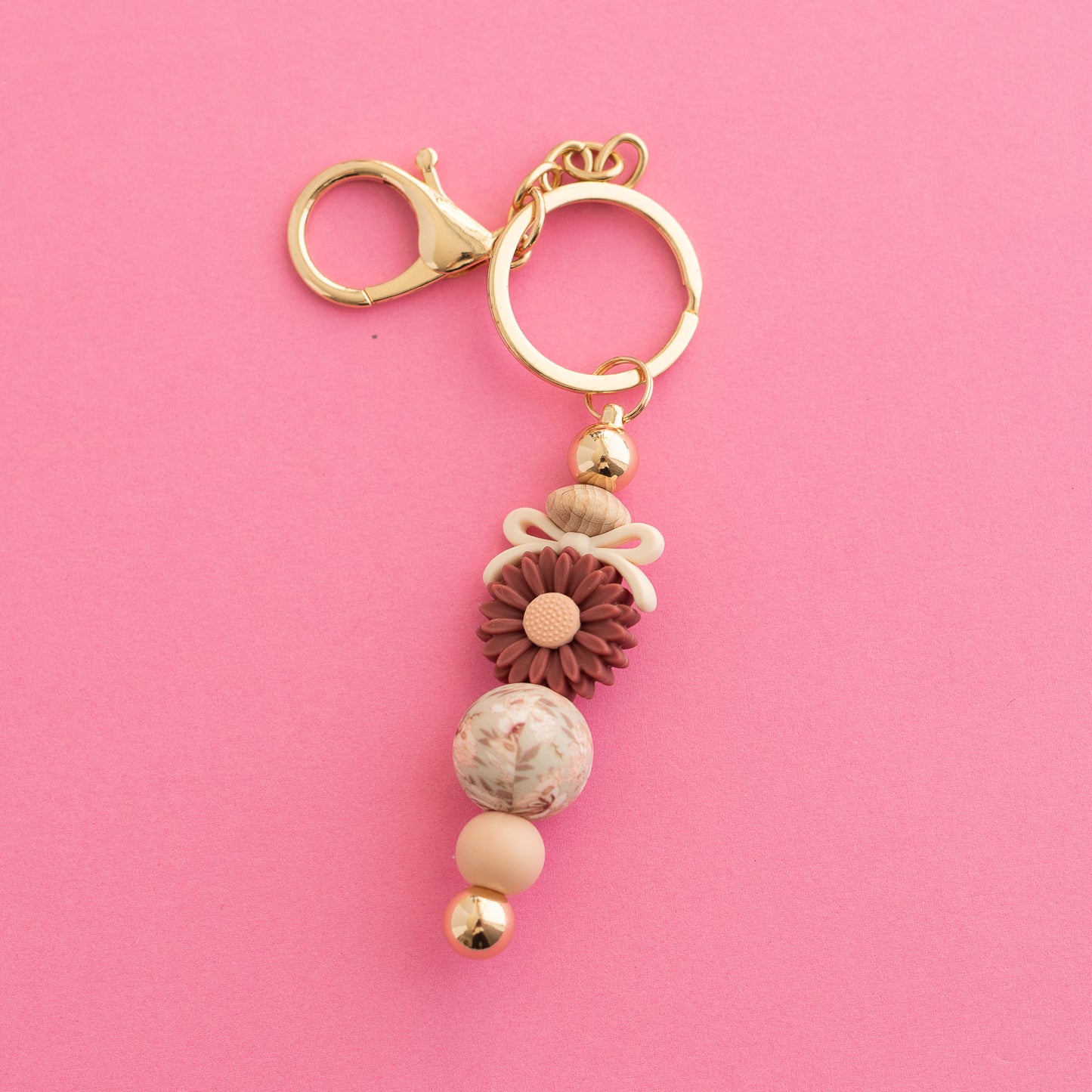 Blush and Bloom Keychain shop the image silicone beads