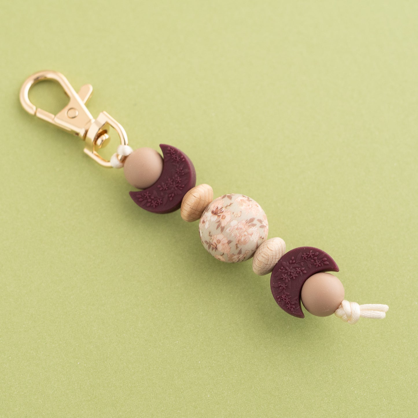 Shop The Image Floral Eclipse Silicone Beads Keychain