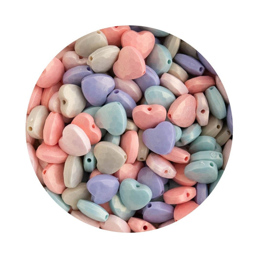 Accent Beads Faceted Hearts Blue from Cara & Co Craft Supply
