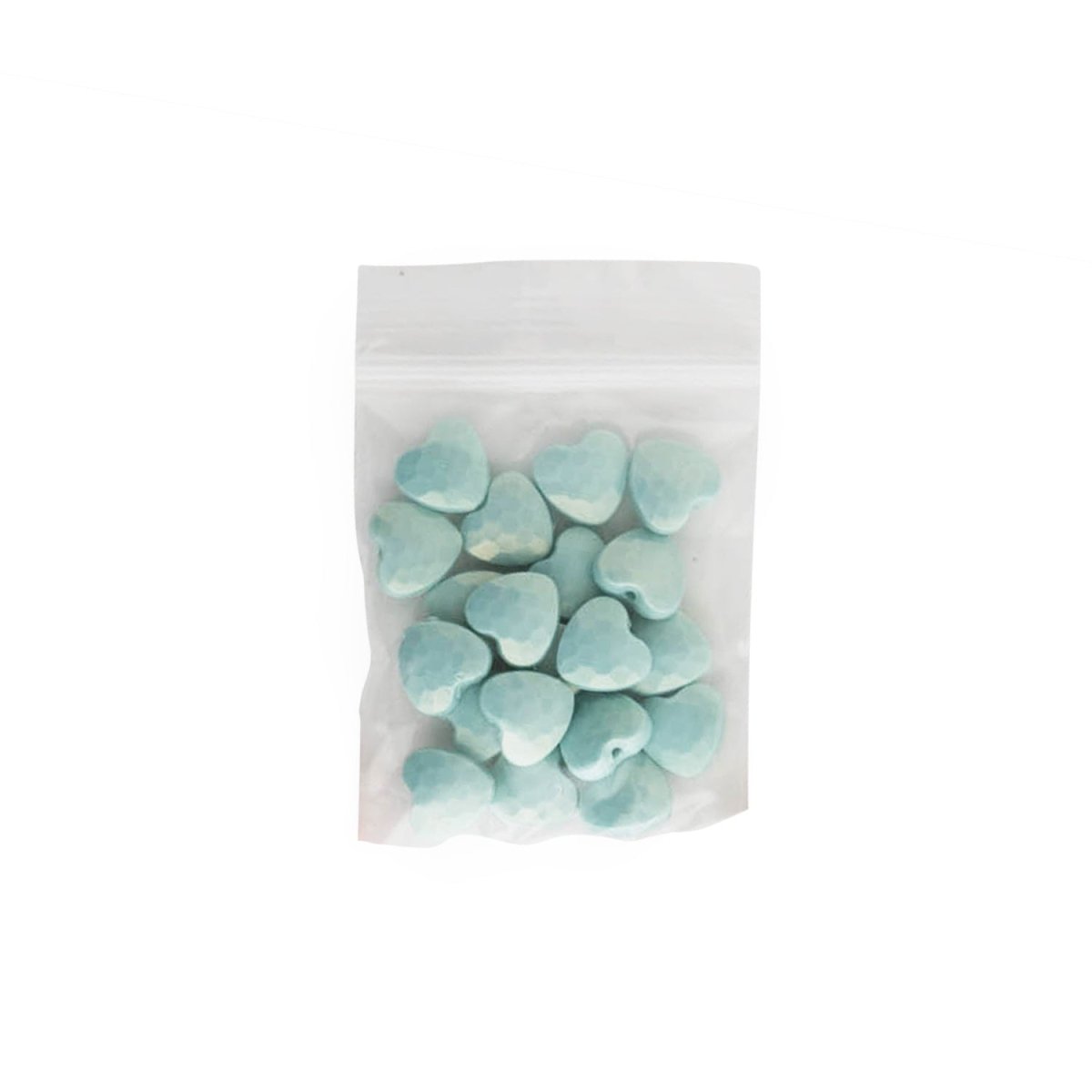 Accent Beads Faceted Hearts Blue from Cara & Co Craft Supply