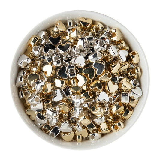 Accent Beads Hearts Gold from Cara & Co Craft Supply