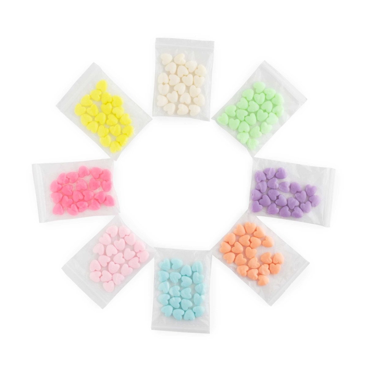 Accent Beads Hearts Mini Bubblegum Pink from Cara & Co Craft Supply