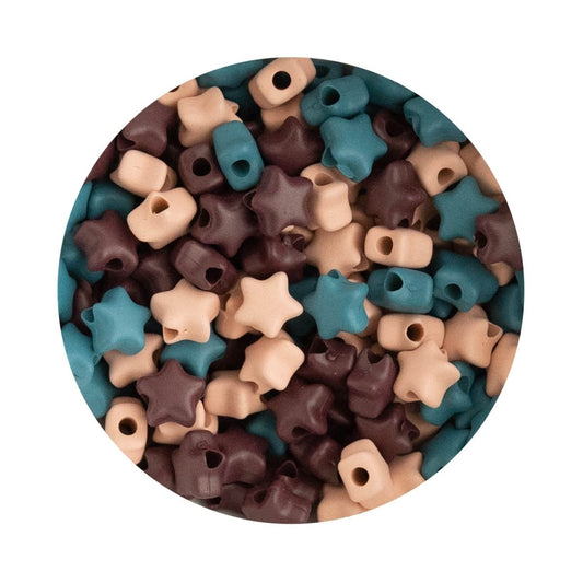 Accent Beads Matte Stars Pink from Cara & Co Craft Supply