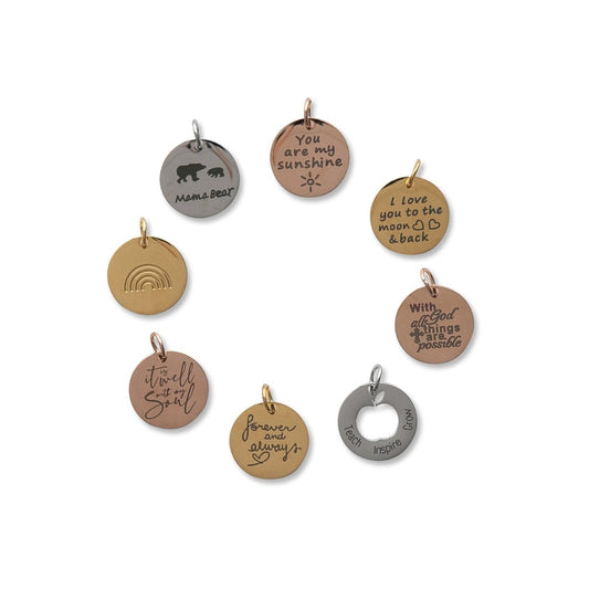 Accessories Charms - Stainless Steel Gold from Cara & Co Craft Supply