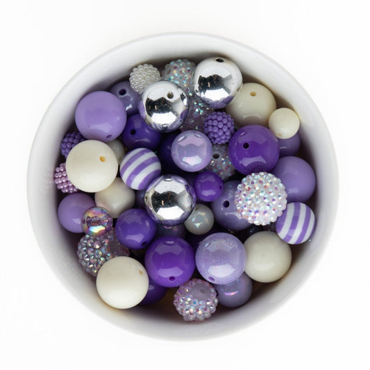 Acrylic Bead Packs Royal Purples Acrylic from Cara & Co Craft Supply