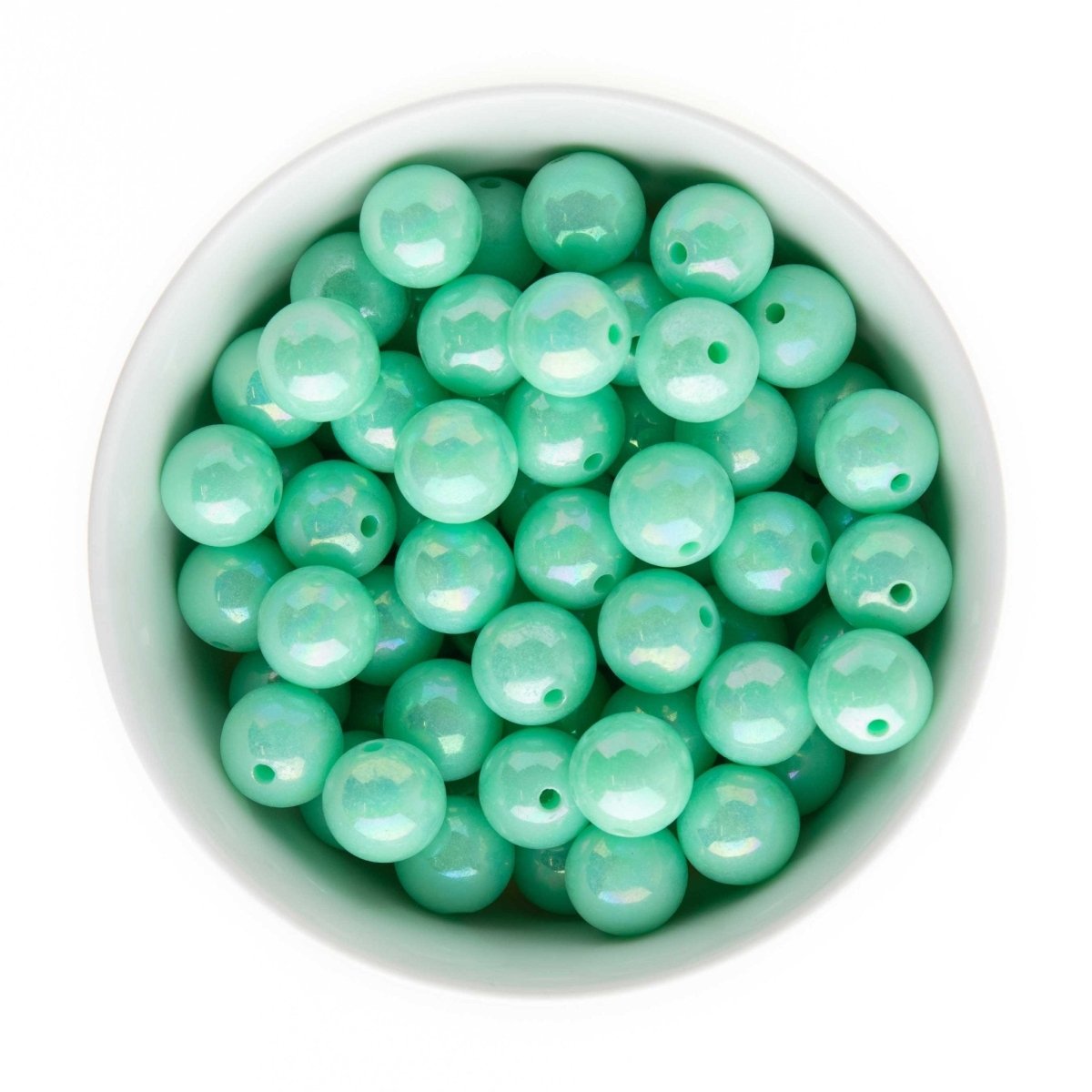 Acrylic Round Beads AB Solid 16mm Light Green from Cara & Co Craft Supply