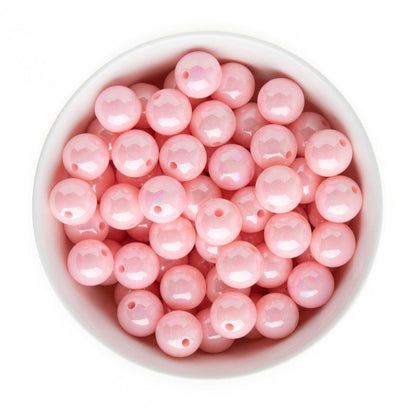 Acrylic Round Beads AB Solid 16mm Light Pink from Cara & Co Craft Supply