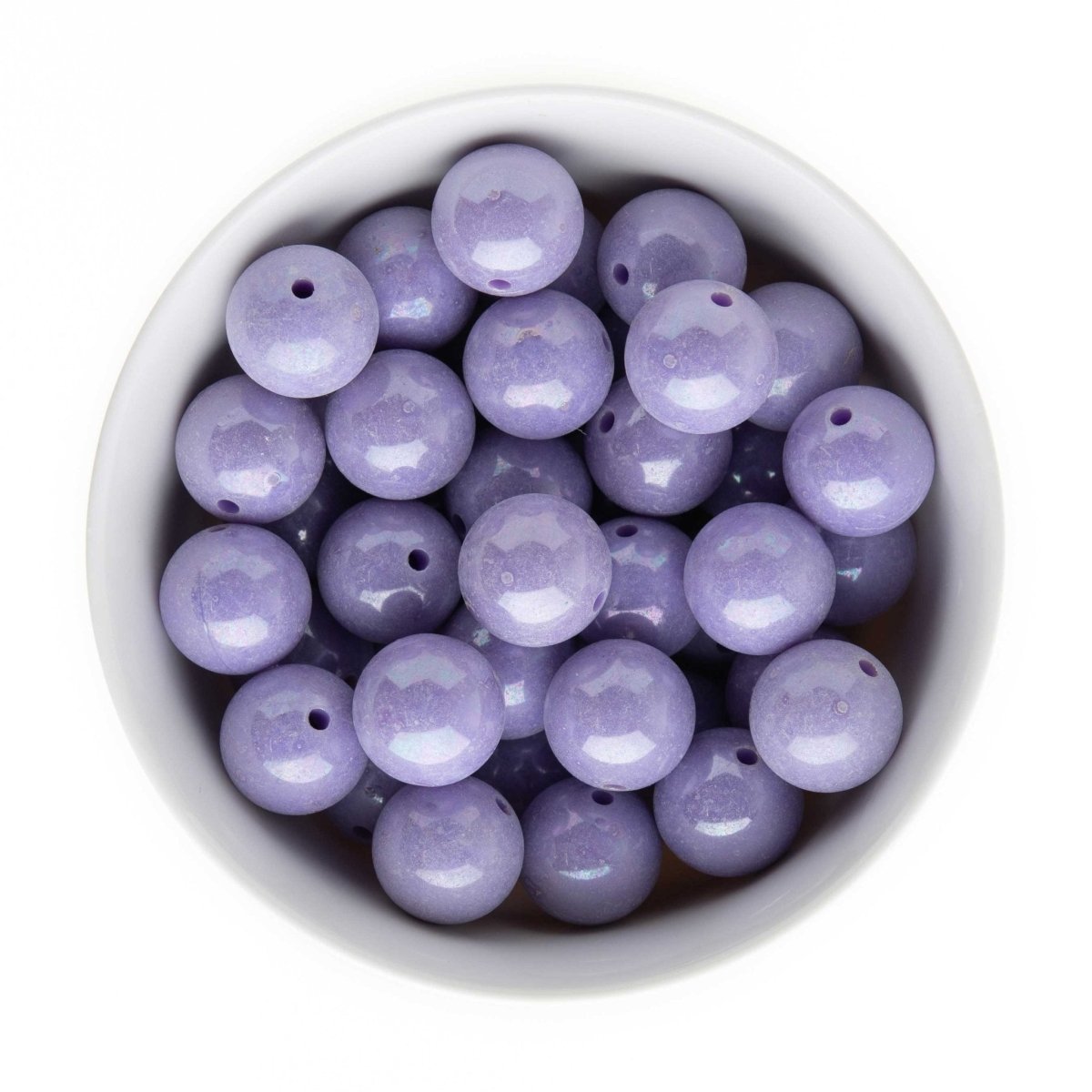 Acrylic Round Beads AB Solid 20mm Light Purple from Cara & Co Craft Supply