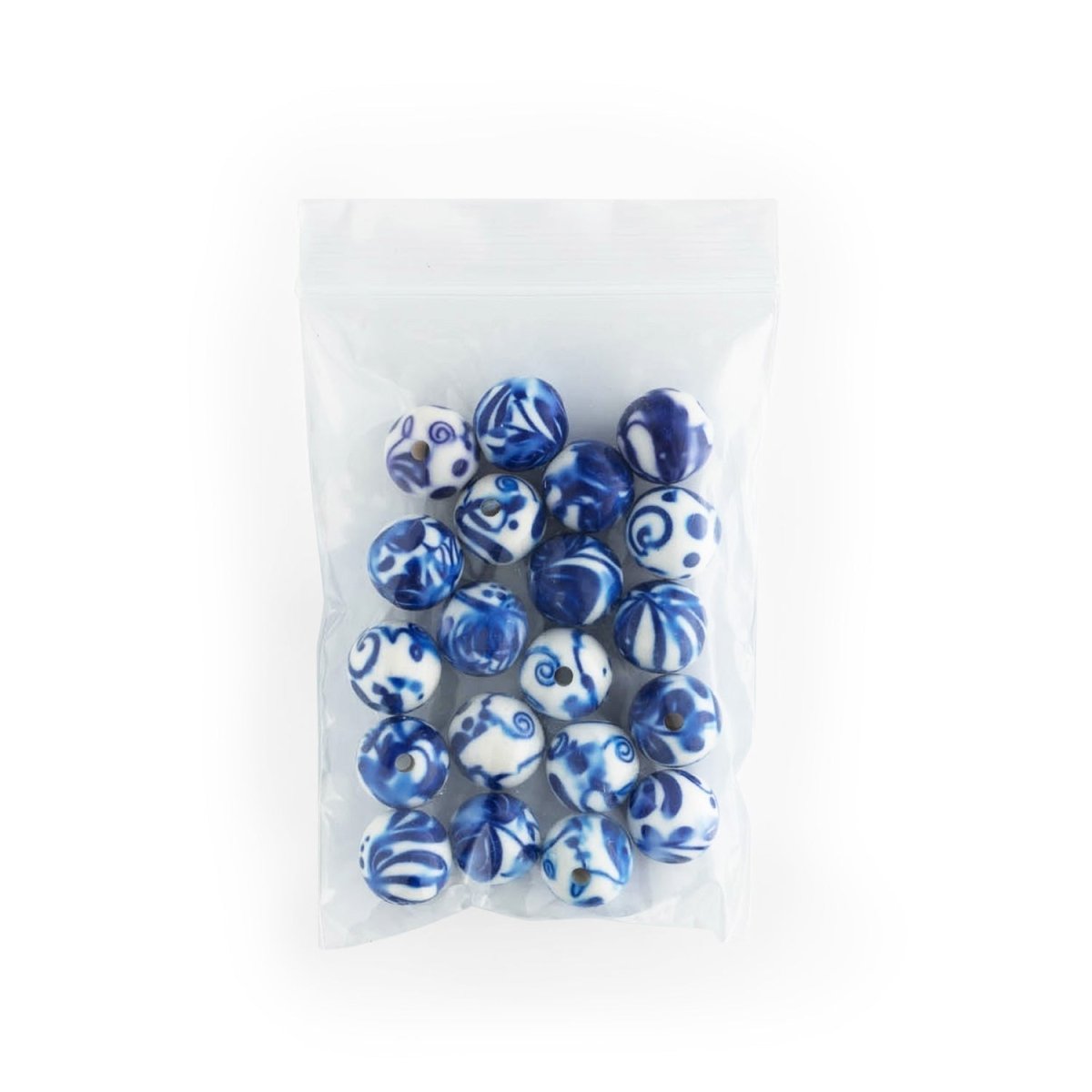 Acrylic Round Beads Delft Blue 10mm from Cara & Co Craft Supply