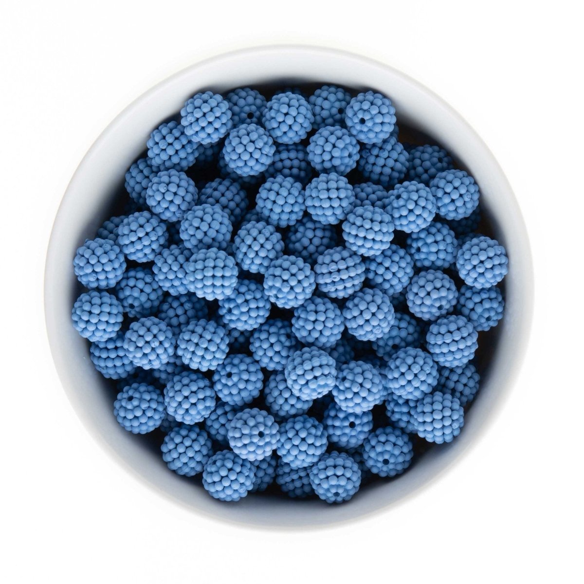 Acrylic Round Beads Matte Berry Rhinestones Matte Blue from Cara & Co Craft Supply