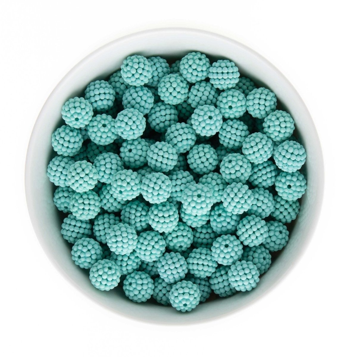 Acrylic Round Beads Matte Berry Rhinestones Matte Mint from Cara & Co Craft Supply