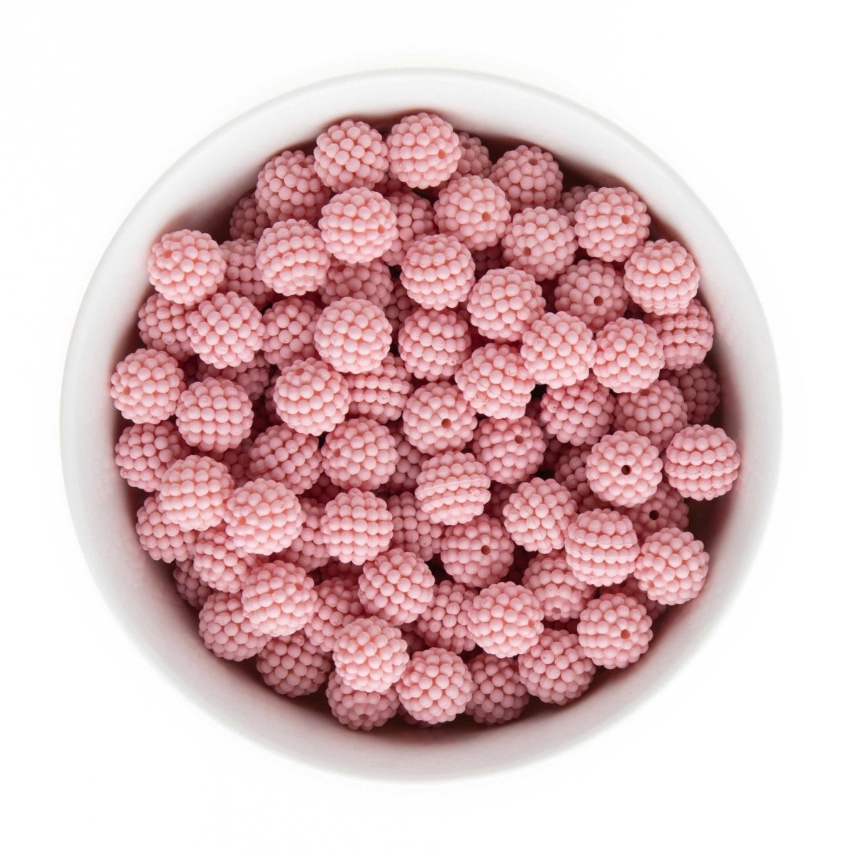 Acrylic Round Beads Matte Berry Rhinestones Matte Pink from Cara & Co Craft Supply
