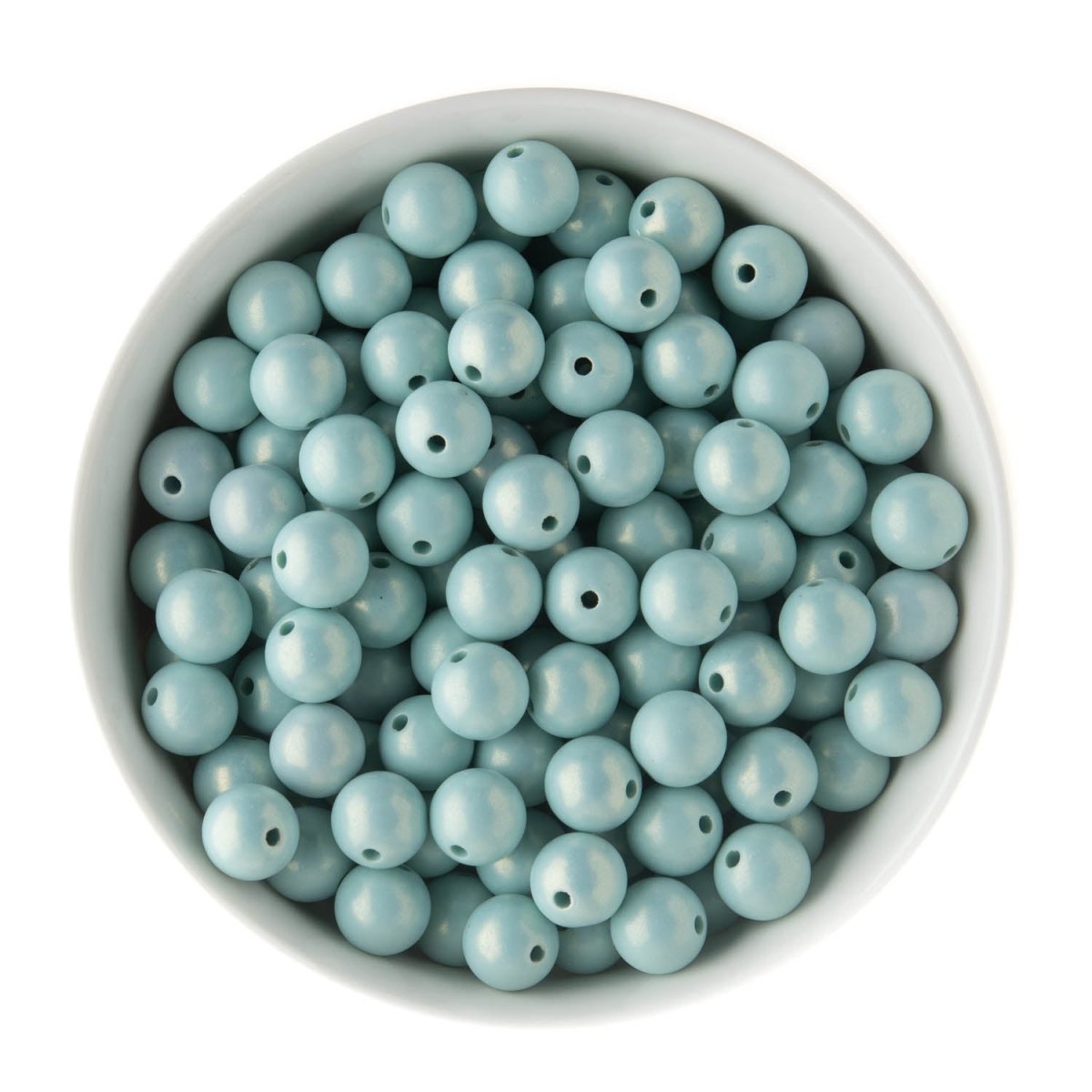 Acrylic Round Beads Matte Metallic 12mm Blue from Cara & Co Craft Supply
